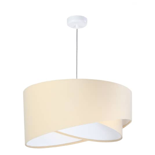 B-Ware Euluna Pendelleuchte Vivien Zweifarbig Beige/Weiß Pendelleuchte Deckenlampe L350