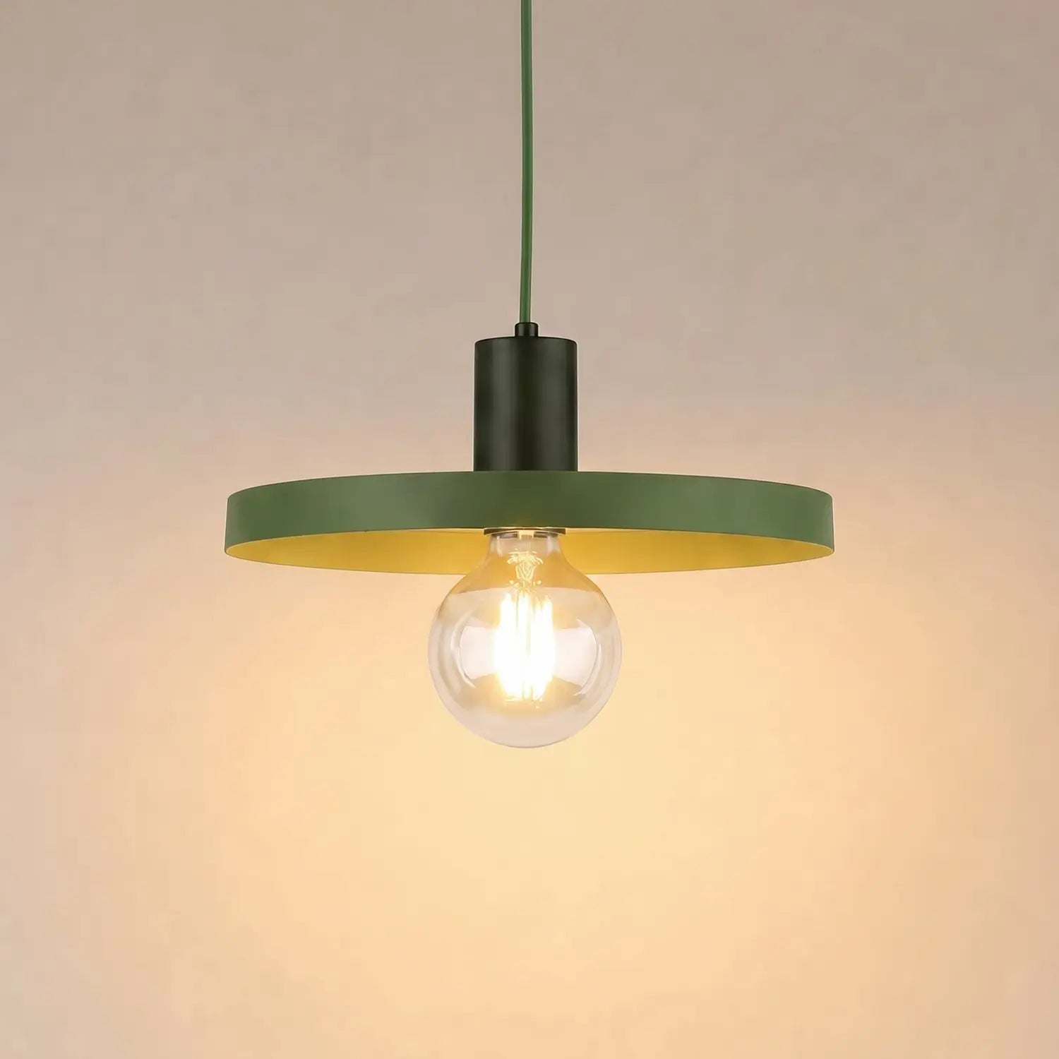 B-Ware Sila Pendelleuchte Hängelampe Grün Metall Kunststoff Wohnzimmer Esszimmer Mod568