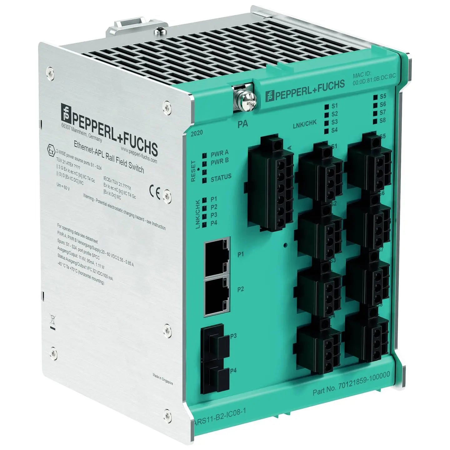B-Ware Pepperl+Fuchs Switch Feldschalter Ethernet Apl Ars12 B2 Ic08 1 8 Port Zone 2