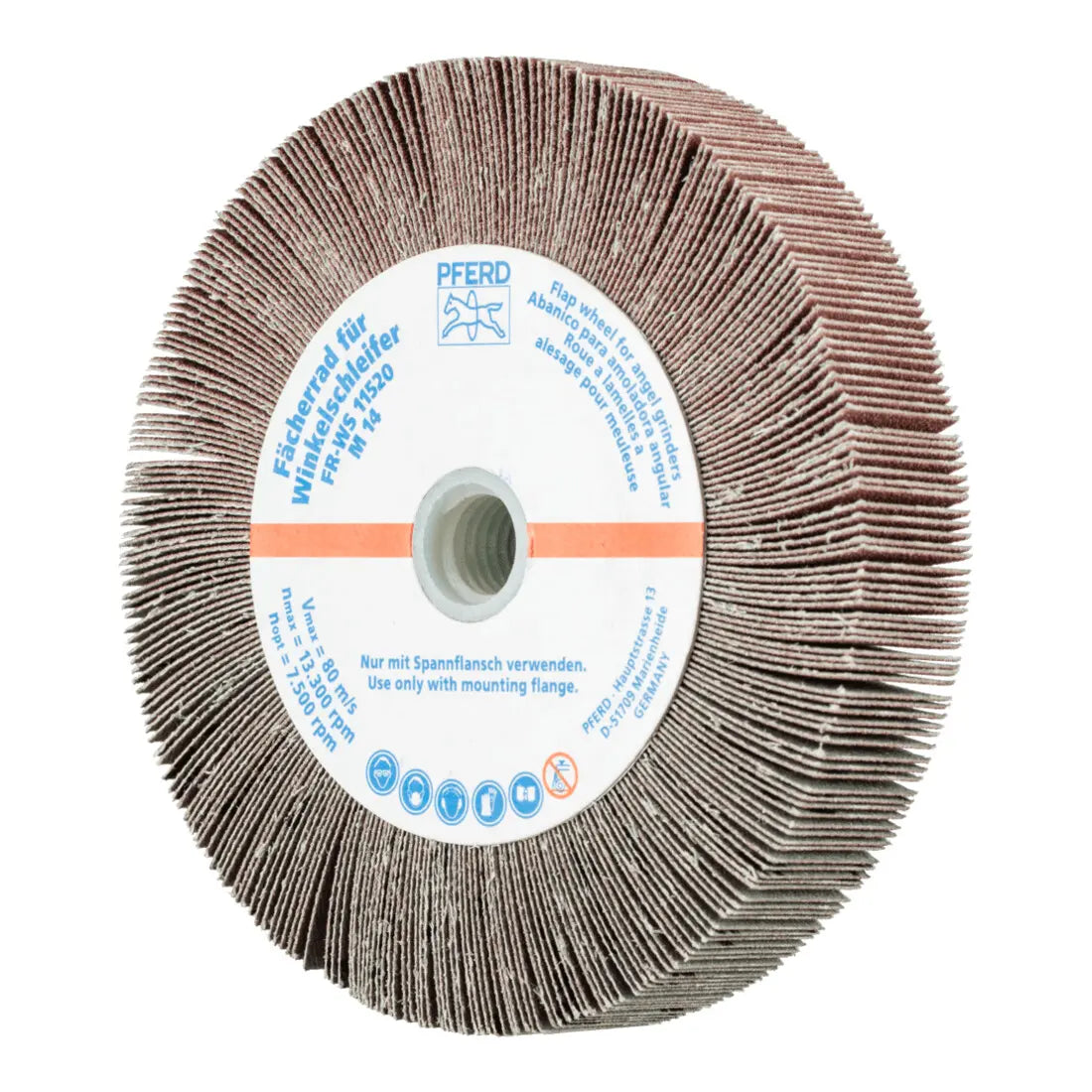 B-Ware Pferd Fächerrad Lamellenschleifscheibe Winkelschleifer K120 115x20 Mm 2 Stück