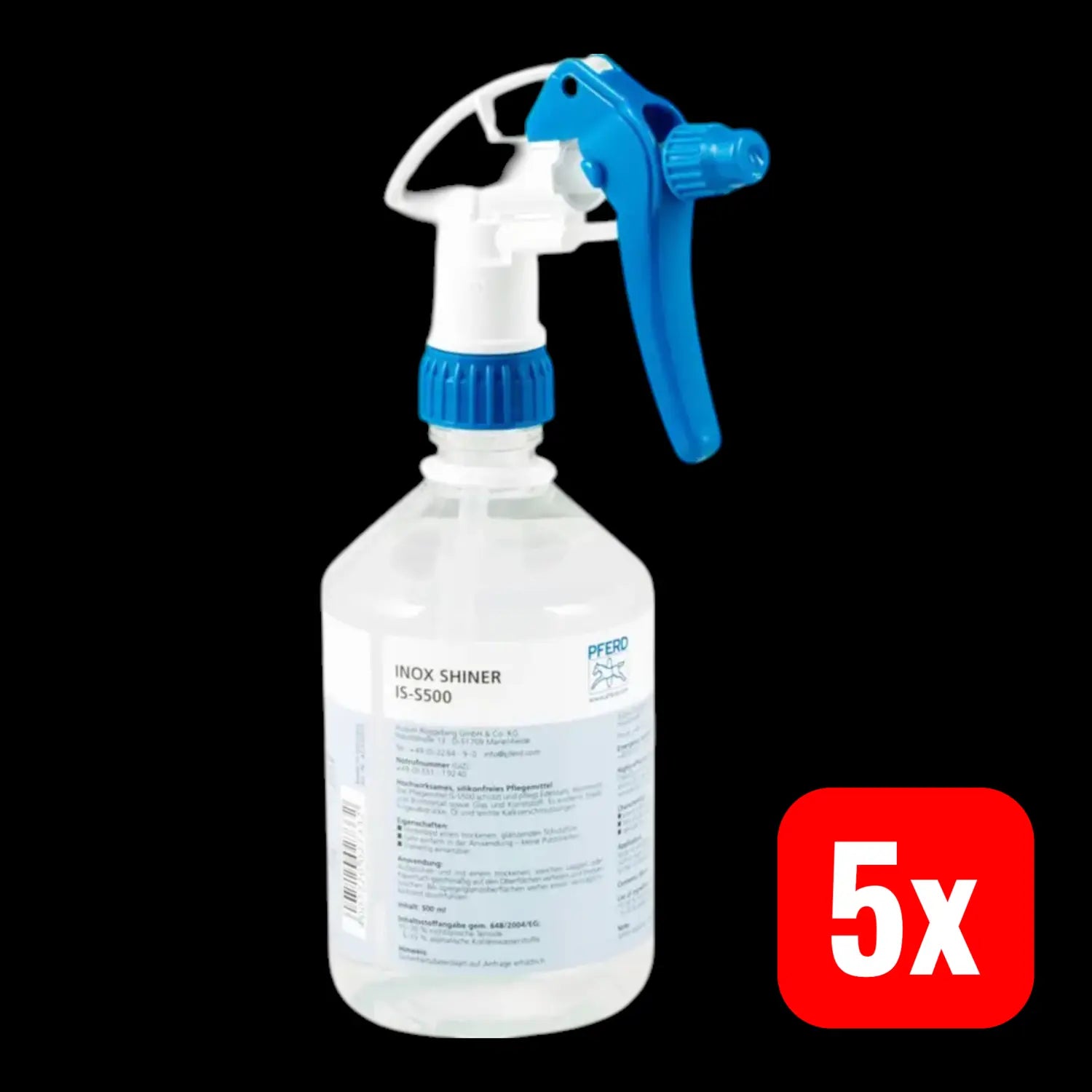B-Ware Pferd Pflegemittel Edelstahlreiniger Reinigung Inox Shiner Is S 500 Ml 5 Stück