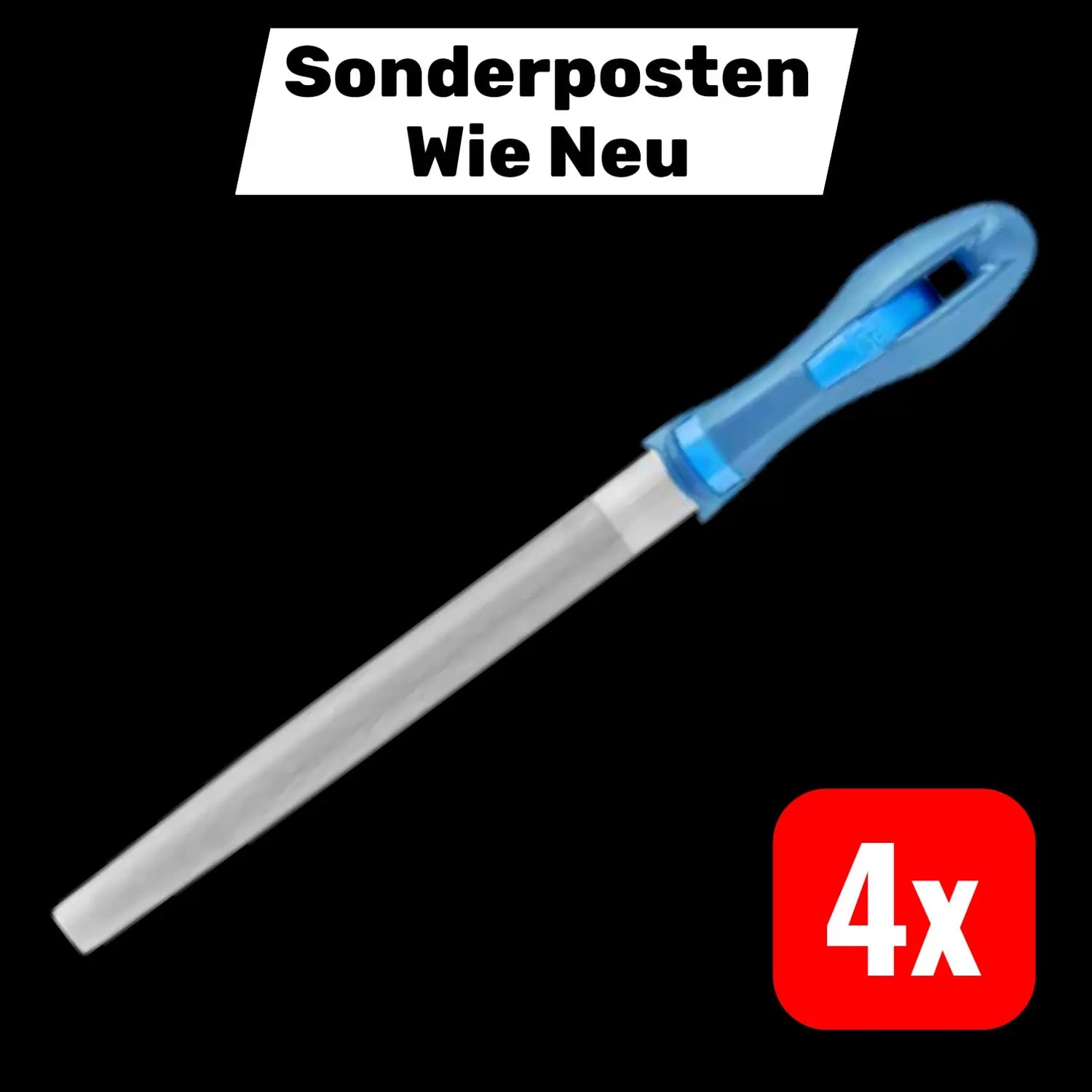 B-Ware Pferd Werkstattfeile Feile Halbrundspitz 200mm Hieb 2 Universell 4 Stück