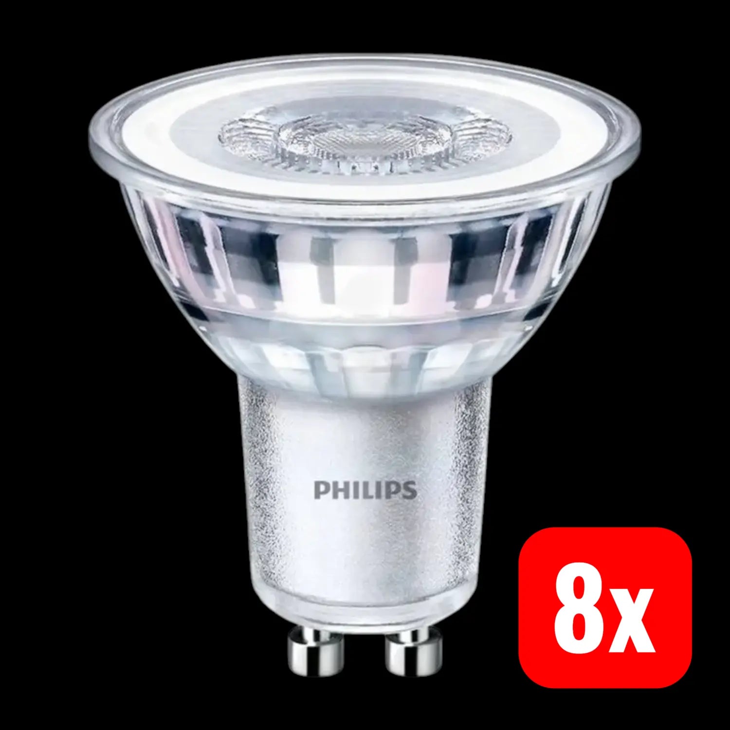 B-Ware Philips Glühlampe Leuchtmittel Reflektor Gu10 Warmweiß 3.5 W 3000 K 54mm 8 Stück