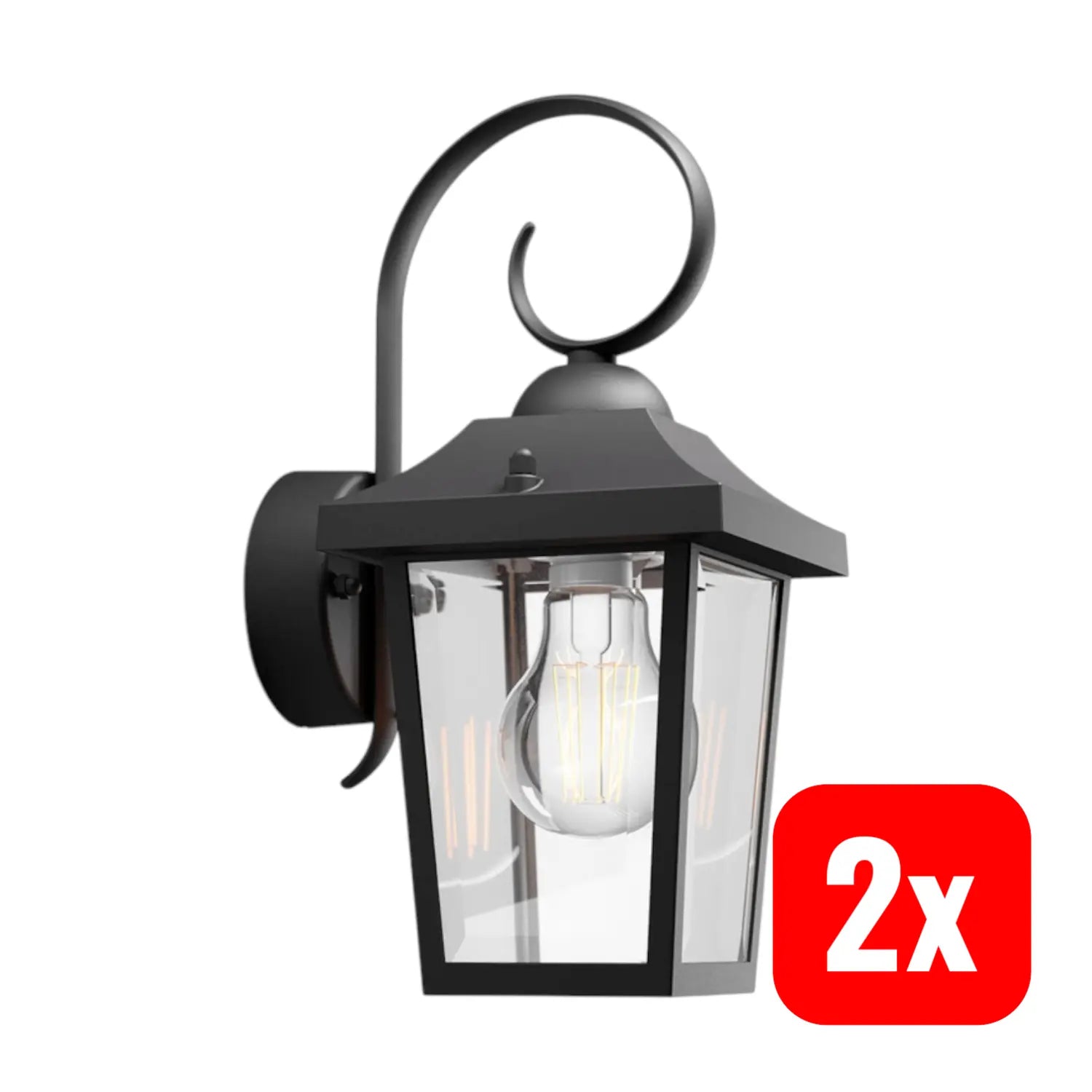 B-Ware Philips My Garden Buzzard Außenwandleuchte E27 Gartenleuchte Terrasse 2 Stück