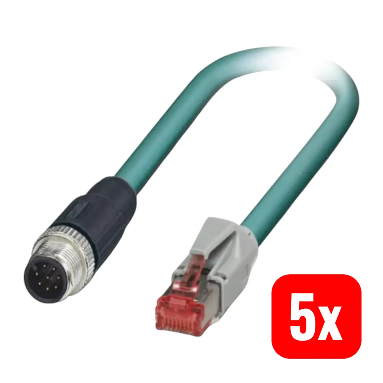 B-Ware Phoenix Contact M12 Rj45 Netzwerk Patch Kabel Cat 6a Sftp 3 M Grün 5 Stück