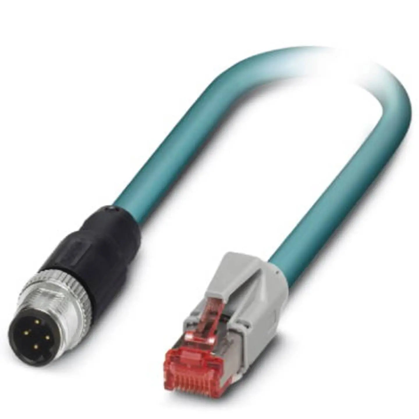 B-Ware Phoenix Contact Netzwerkkabel Kabel Patchkabel Ethernetkabel M12 Rj45 Blau 0.5 M