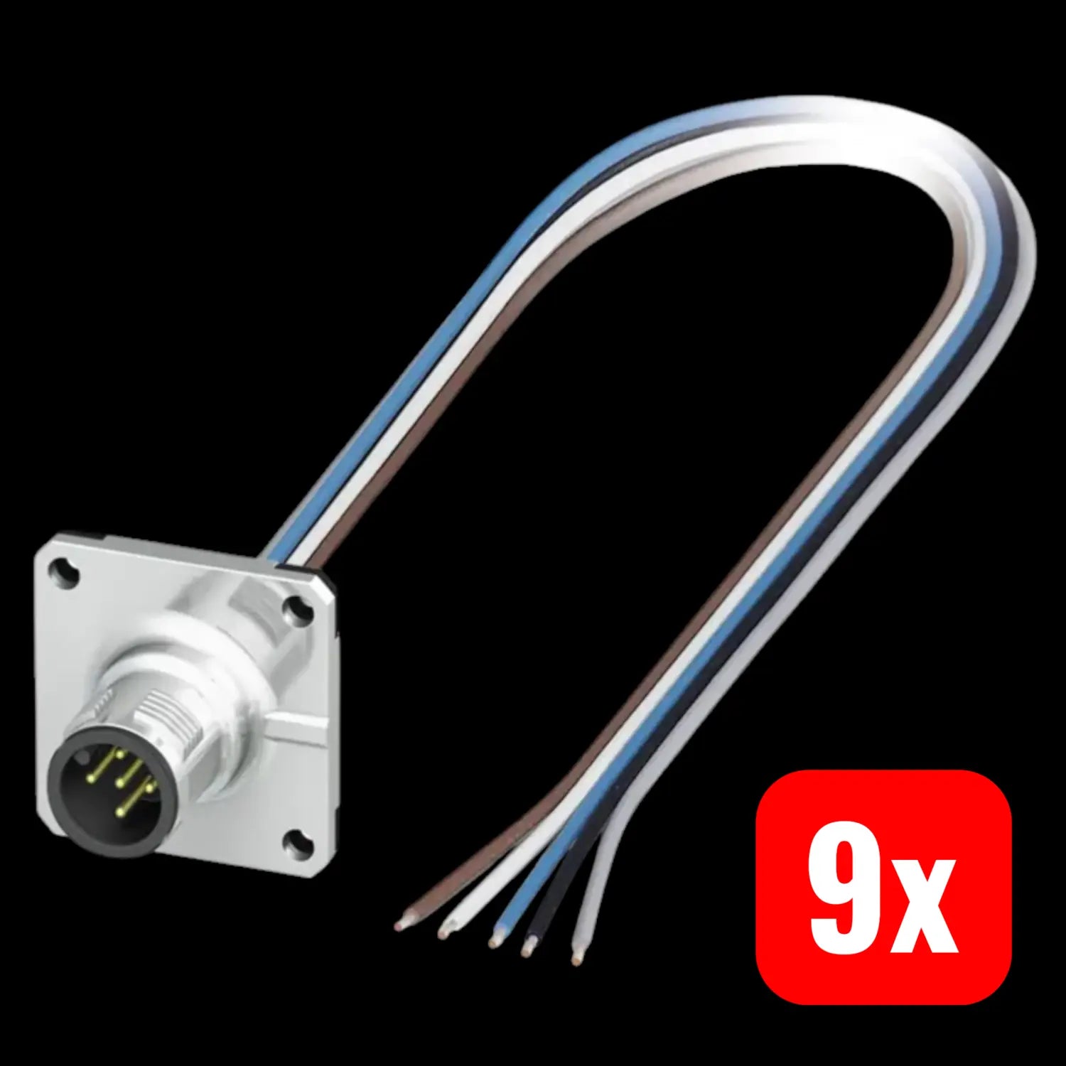 B-Ware Phoenix Contact Einbausteckverbinder Sacc Sq M12 Ms 5 Con 20/0,5 M12 9 Stück