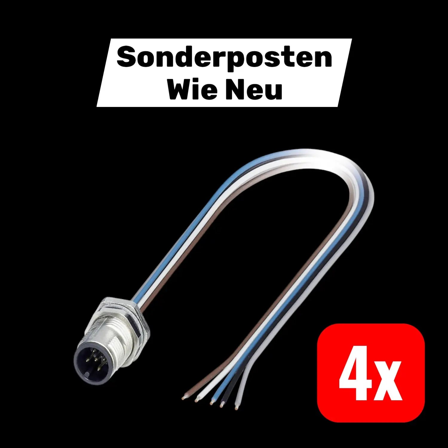 B-Ware Phoenix Contact Sensorstecker Einbaustecker M12 Stecker 0.50 M 5 Polig 4 Stück