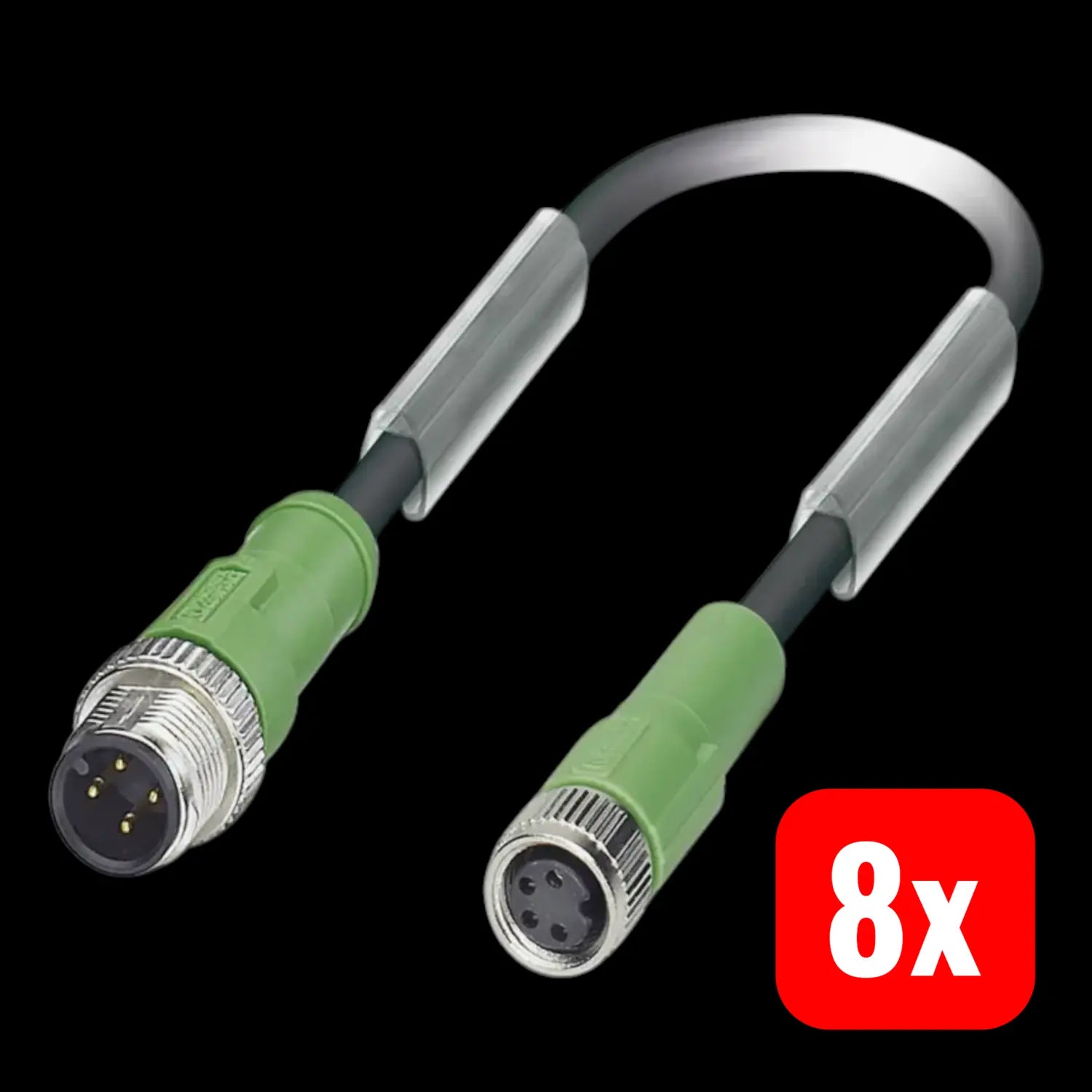 B-Ware Phoenix Contact Sensorleitung Anschlusskabel Verbindung M12 M8 Schwarz 8 Stück