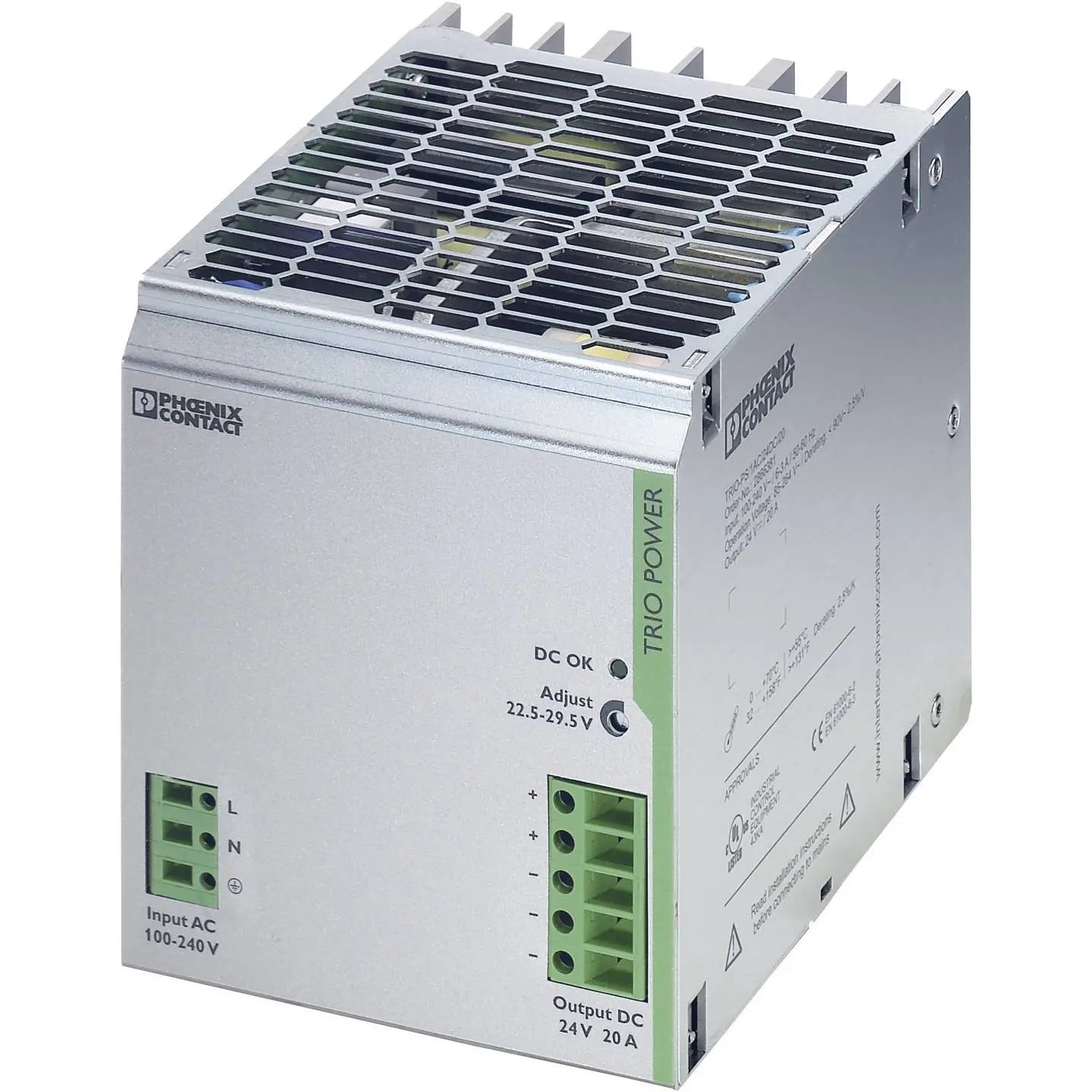 B-Ware Phoenix Contact Hutschienen Netzteil Schaltnetzteil Strom 24 V Dc 20 A 480 W