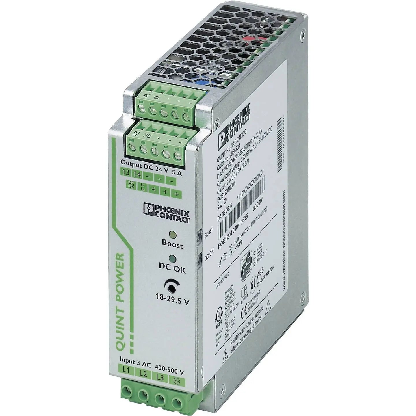 B-Ware Phoenix Contact Netzteil Stromversorgung Hutschienen Quint Power 24 V 5 A 120 W