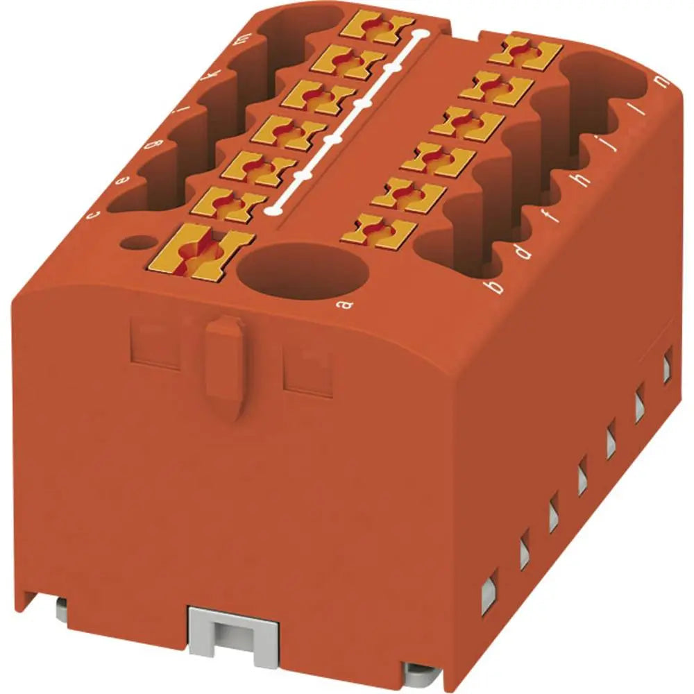 B-Ware Phoenix Contact Verteilerblock Klemmblock Zugfeder Rot Verdrahtung 40,6mm 8 Stk