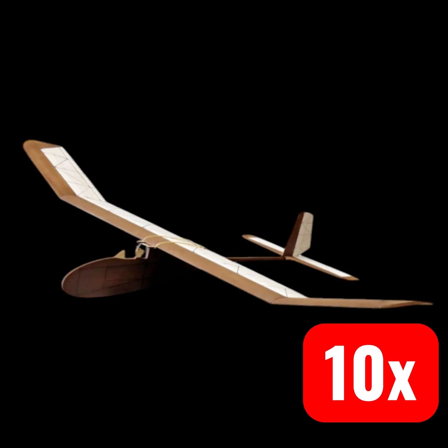 B-Ware Pichler Modellbau Wurfgleiter Flugmodell Holzbausatz Papierbespannung 10 Stück