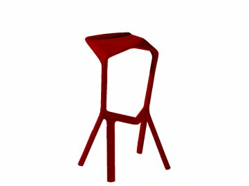 B-Ware Plank Miura Stool Sitzhocker Hocker Sitz Hocker Stuhl Sitz Gartenhocker Weinrot