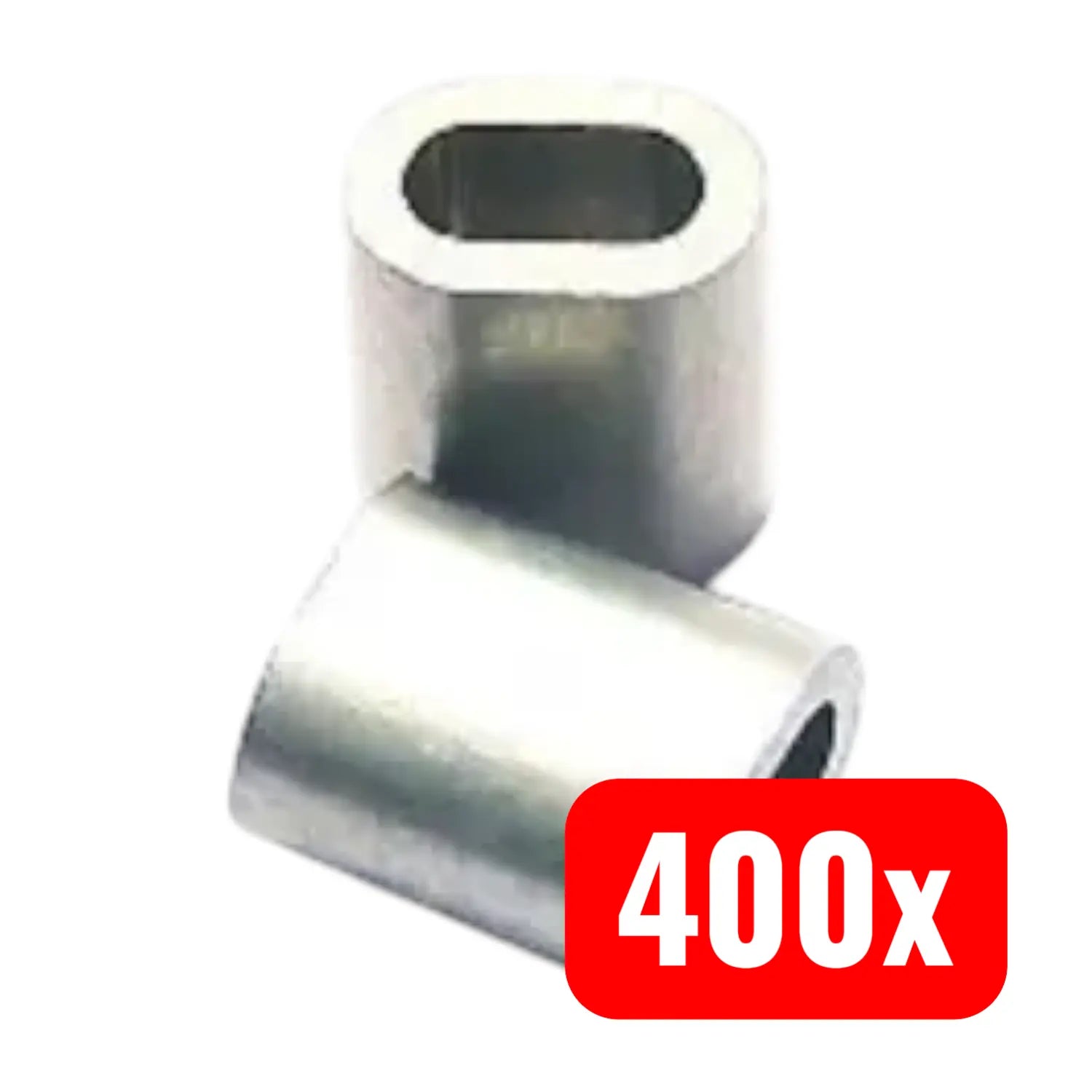 B-Ware Pösamo Pressklemme Seilklemme Alu Drahtseil 2 Mm Din En 13411 Blank 400 Stück