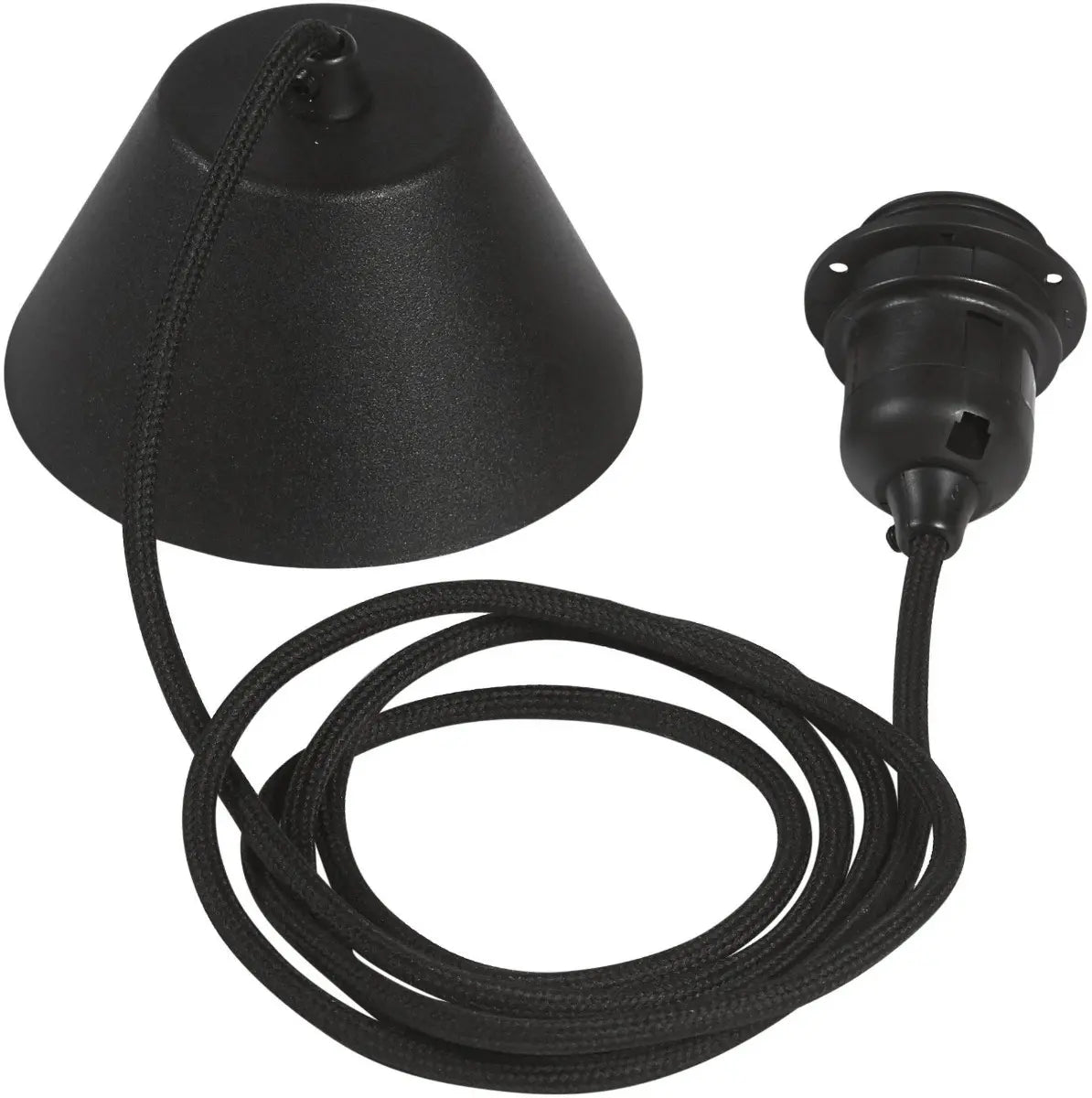 B-Ware Pr Home Deckenaufhängung Lampenfassung E27 Led Baldachin Kabel Schwarz 2,1m