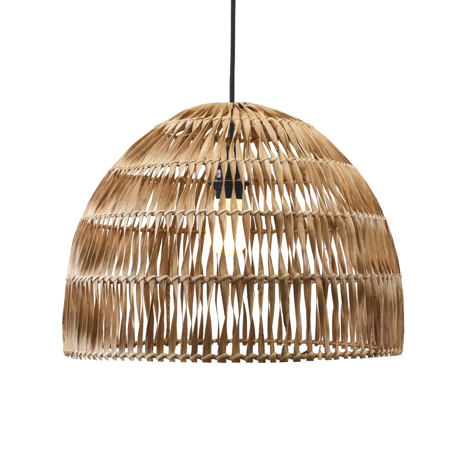 B-Ware Pr Home Außenhängelampe Lace Naturfaser Steckerkabel ø46cm Leuchte Lampe Licht