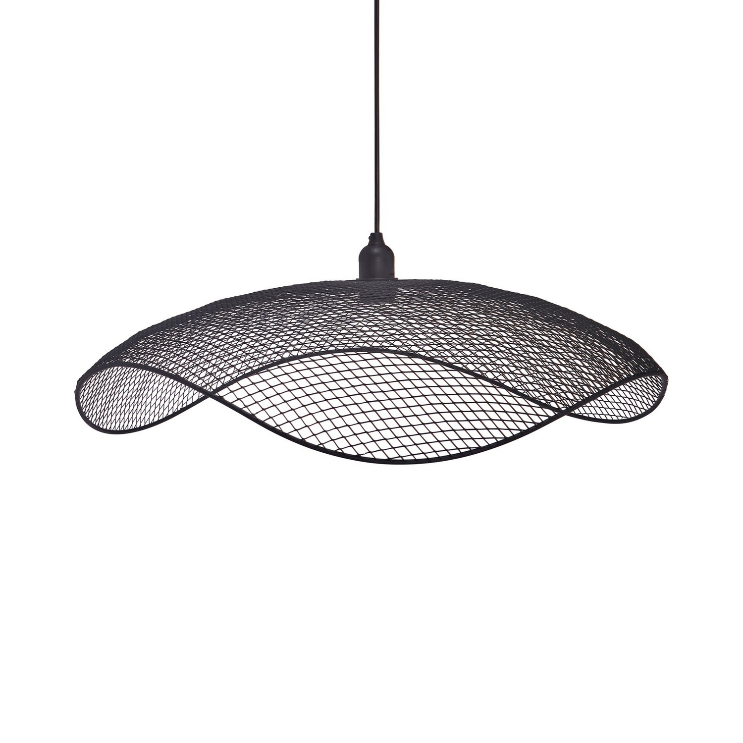 B-Ware Pr Home Vivi Hängelampe Gitterschirm Schwarz ø 61cm Deckenlampe Lampe Leuchte