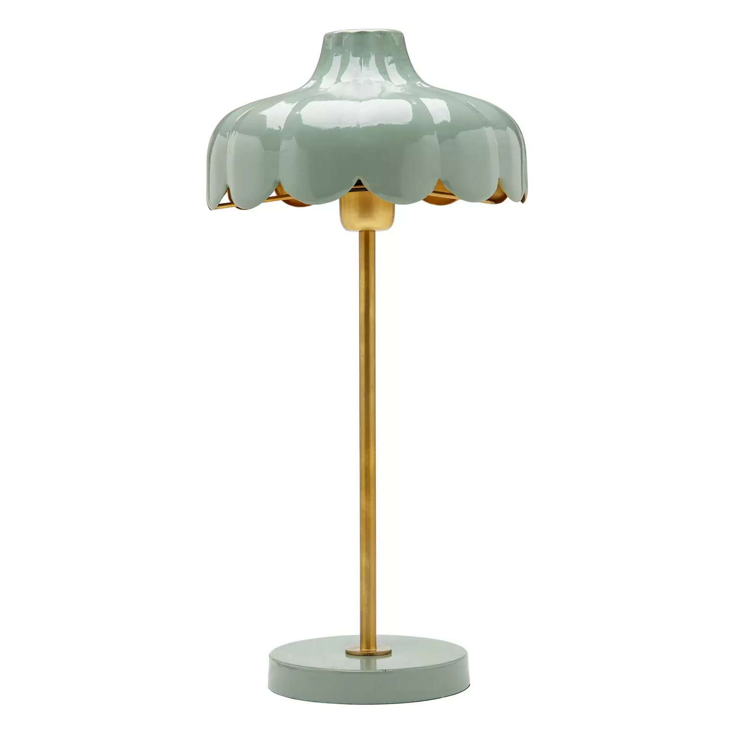 B-Ware Pr Home Wells Tischleuchte Aus Metall Grün/Gold Tischlampe Lampe Leuchte Licht