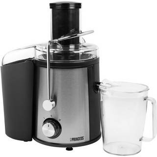 B-Ware Princess Entsafter 700 W Schwarz Silber Saftpresse Saft Presse Obstpresse Juicer