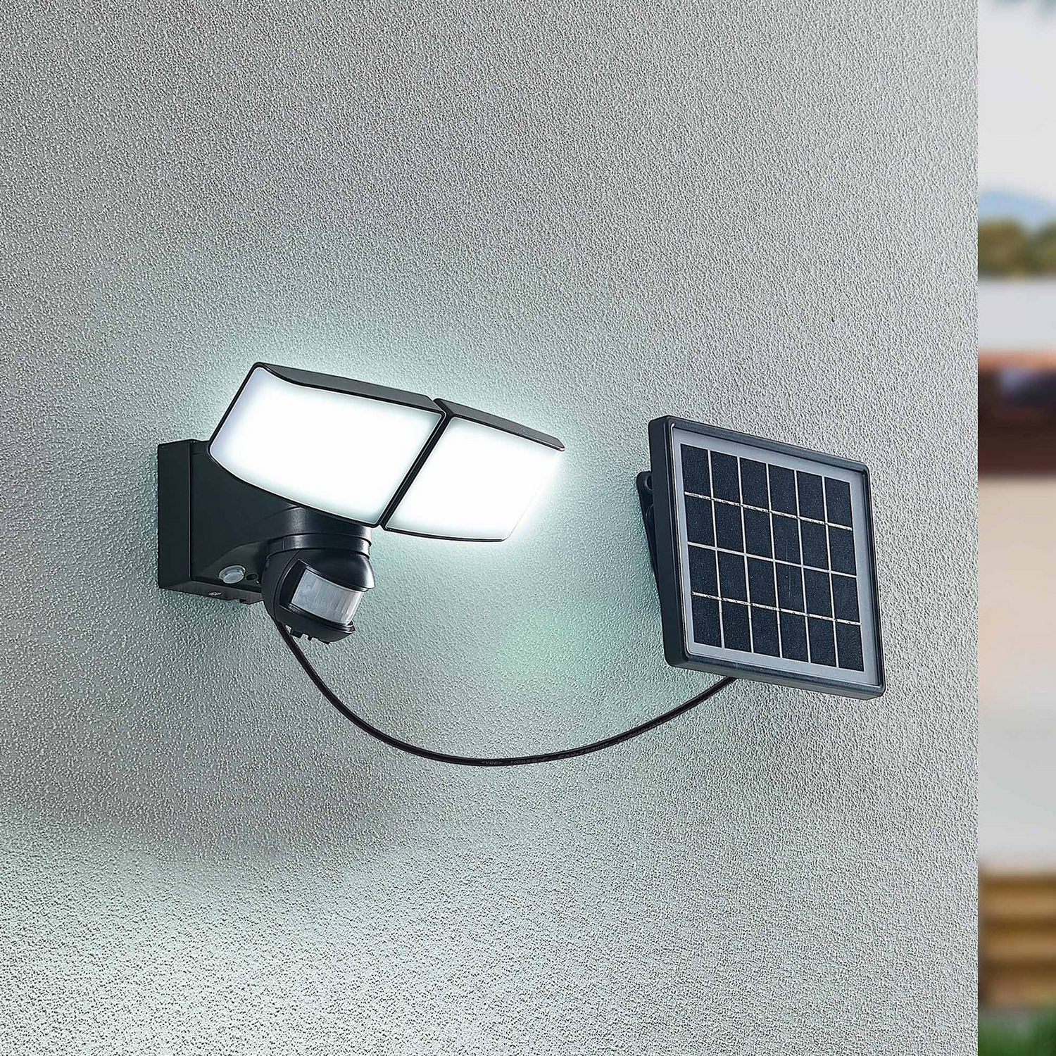 B-Ware Prios Kalvito Led Solar Wandstrahler Wandleuchte Wandlampe Leuchte Sensor 2 675