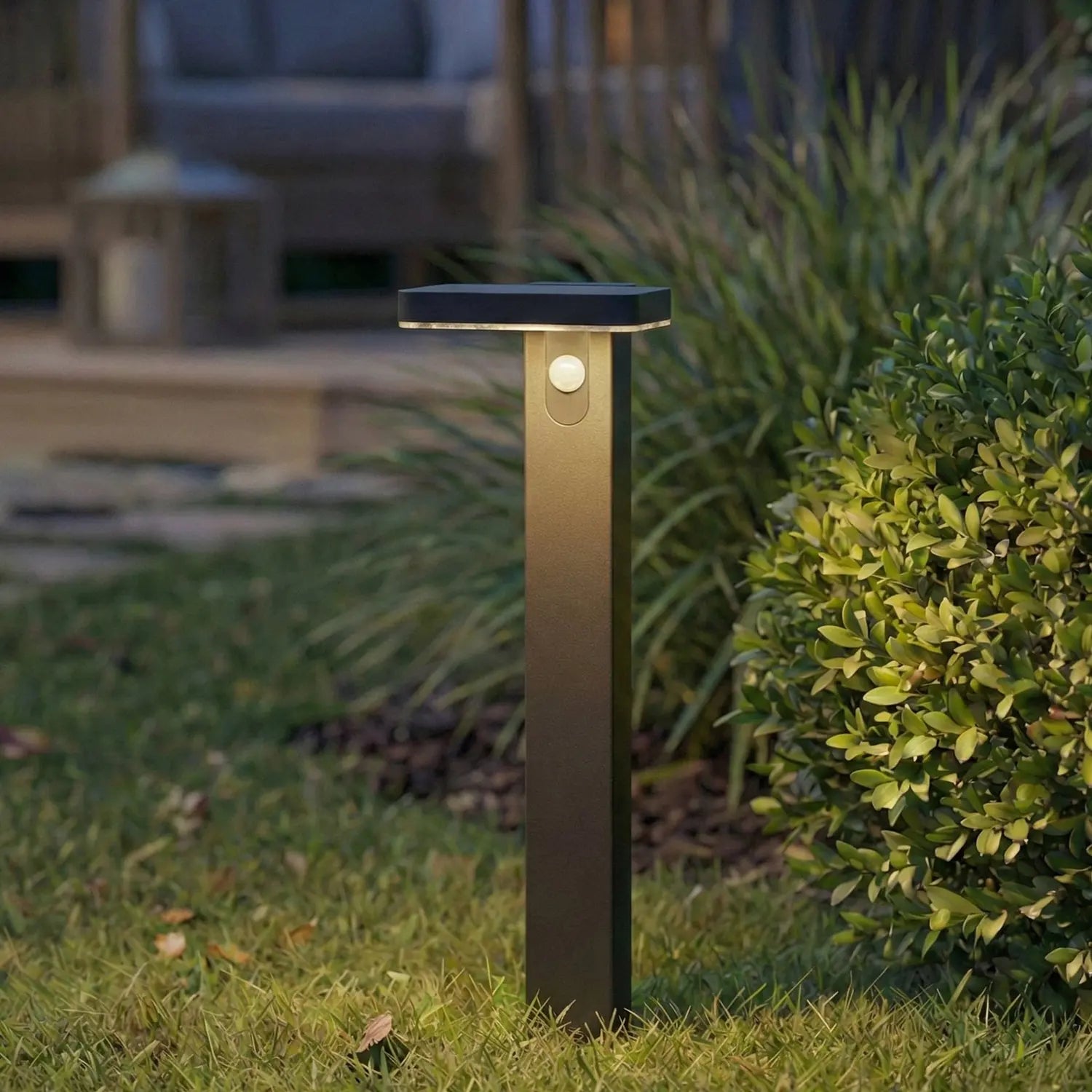 B-Ware Prios Wegeleuchte Gartenlampe Led Solarleuchte Sensor Tarlson Schwarz 78,5 Cm