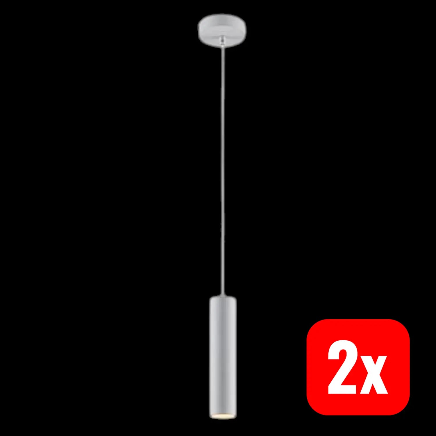 B-Ware Prios Neliyah Hängeleuchte Hängeleuchte Pendellampe Lampe Weiß Gu10 Led 2 Stück