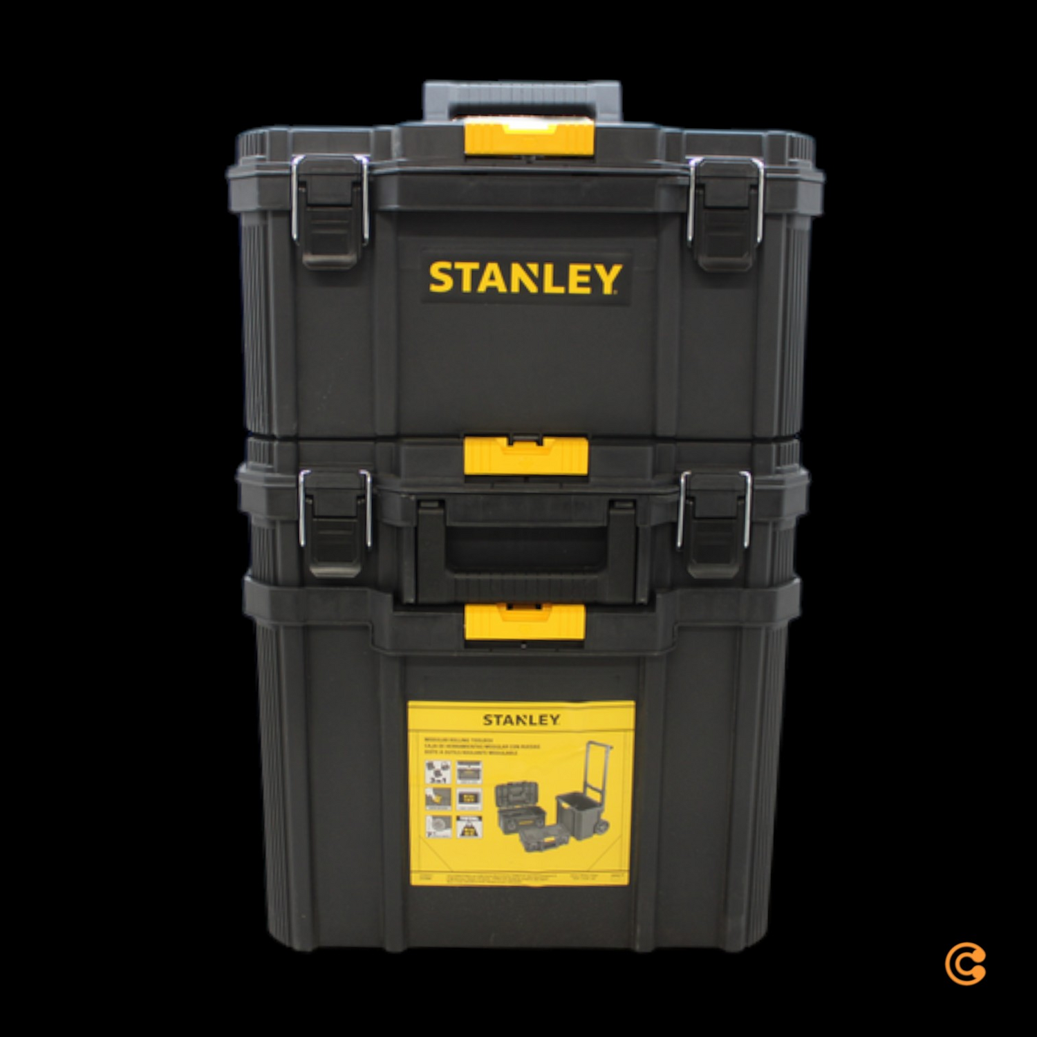 B-Ware Stanley Quiklink Rolling Workshop Werkzeugkoffer Aufbewahrungssystem 3teilig 771