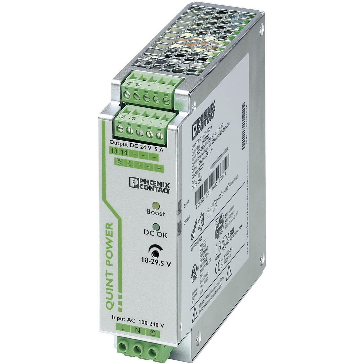 B-Ware Phoenix Contact Quint Ps/1 Ac/24 Dc/5 Hutschienen Netzteil (Din Rail) 24 V/Dc 5 A