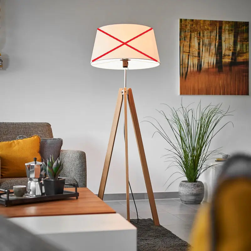 B-Ware Rothfels Thea Textil Stehlampe Wohnzimmerlampe Stehleuchte E27 Siehe Text/Foto