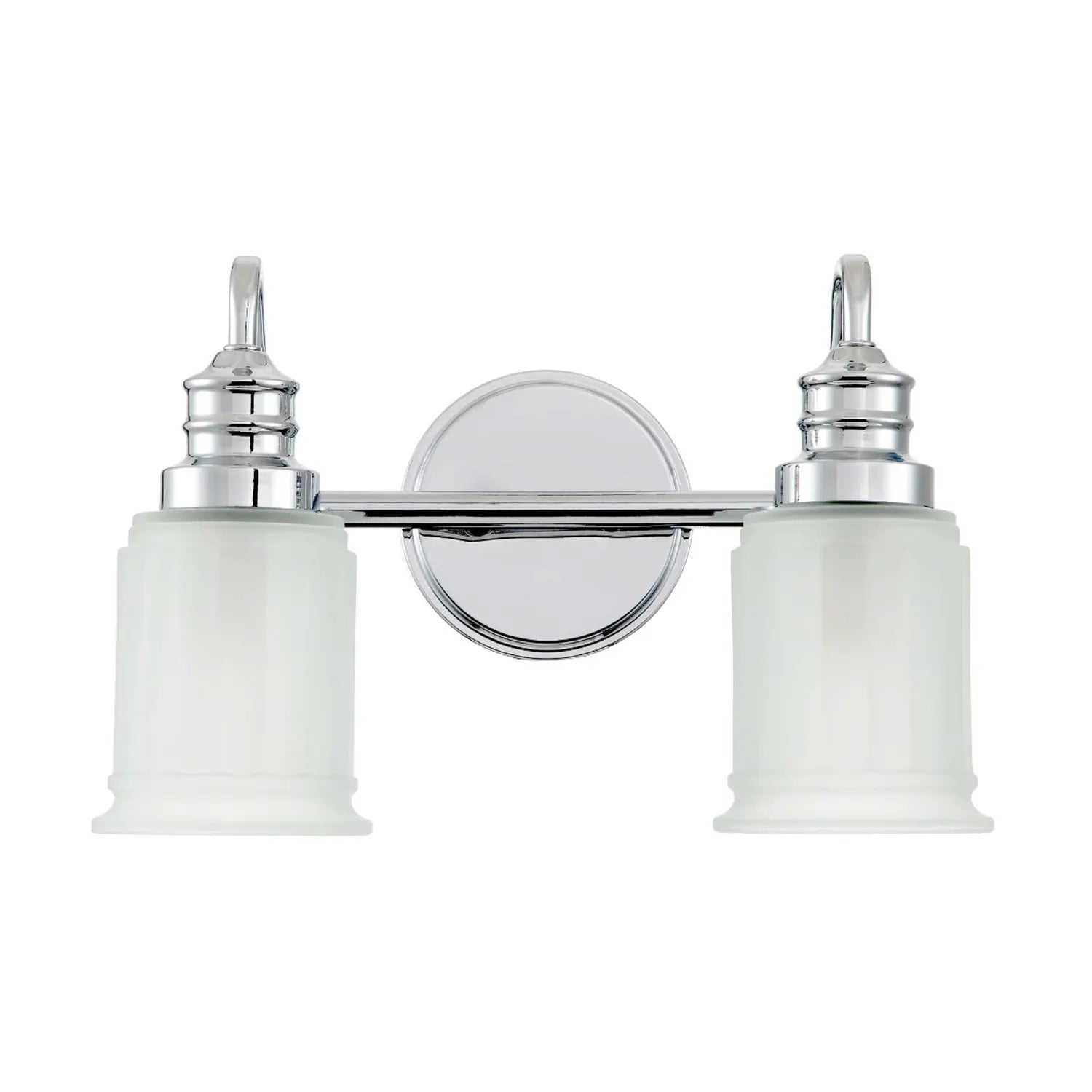 B-Ware Quoizel Wandleuchte Wandlampe Swell Spiegel Chrom Poliert Glas Weiß G9 Led Ip44