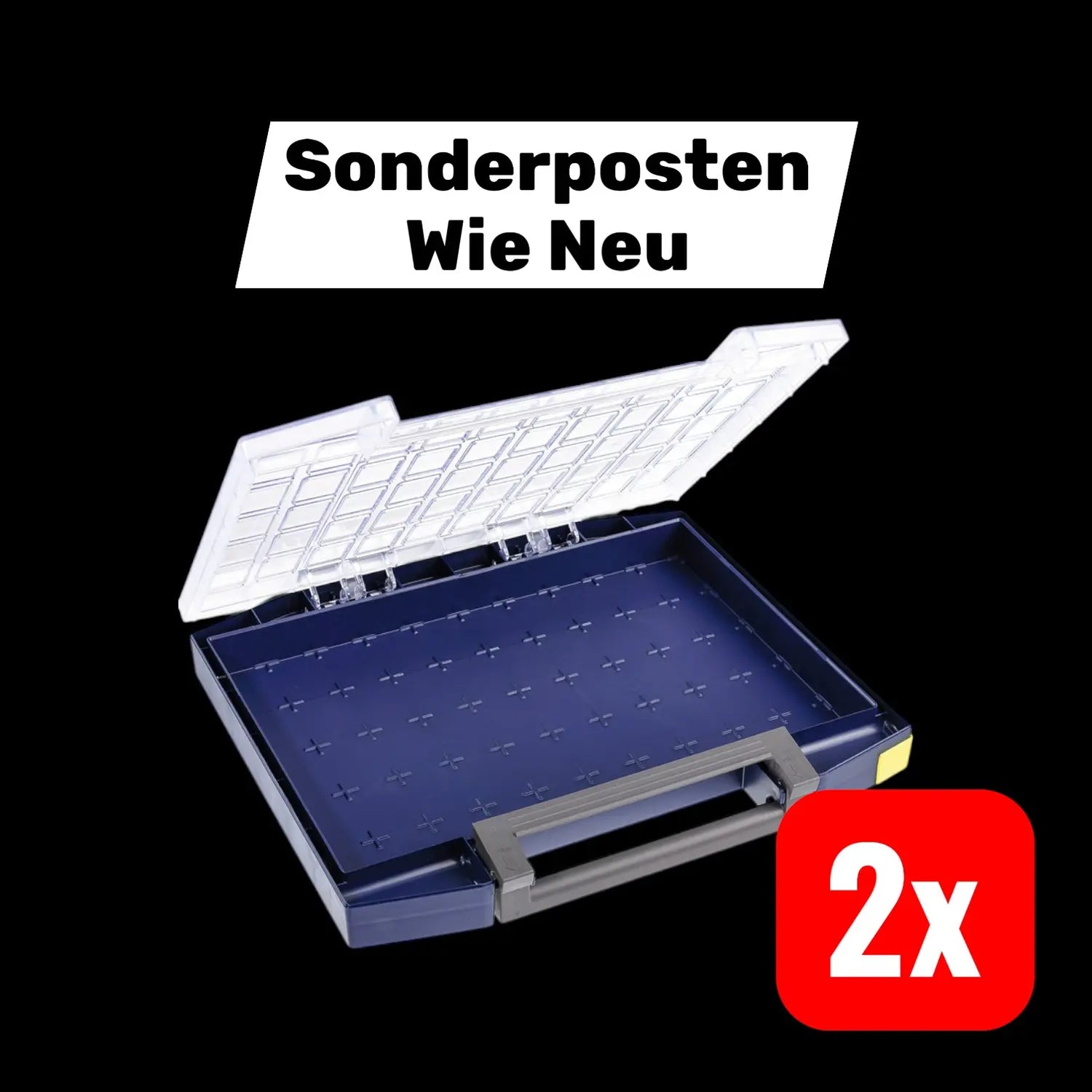 B-Ware Raaco Sortimentskoffer Boxxser Koffer Aufbewahrung Blau Polypropylen 2 Stück