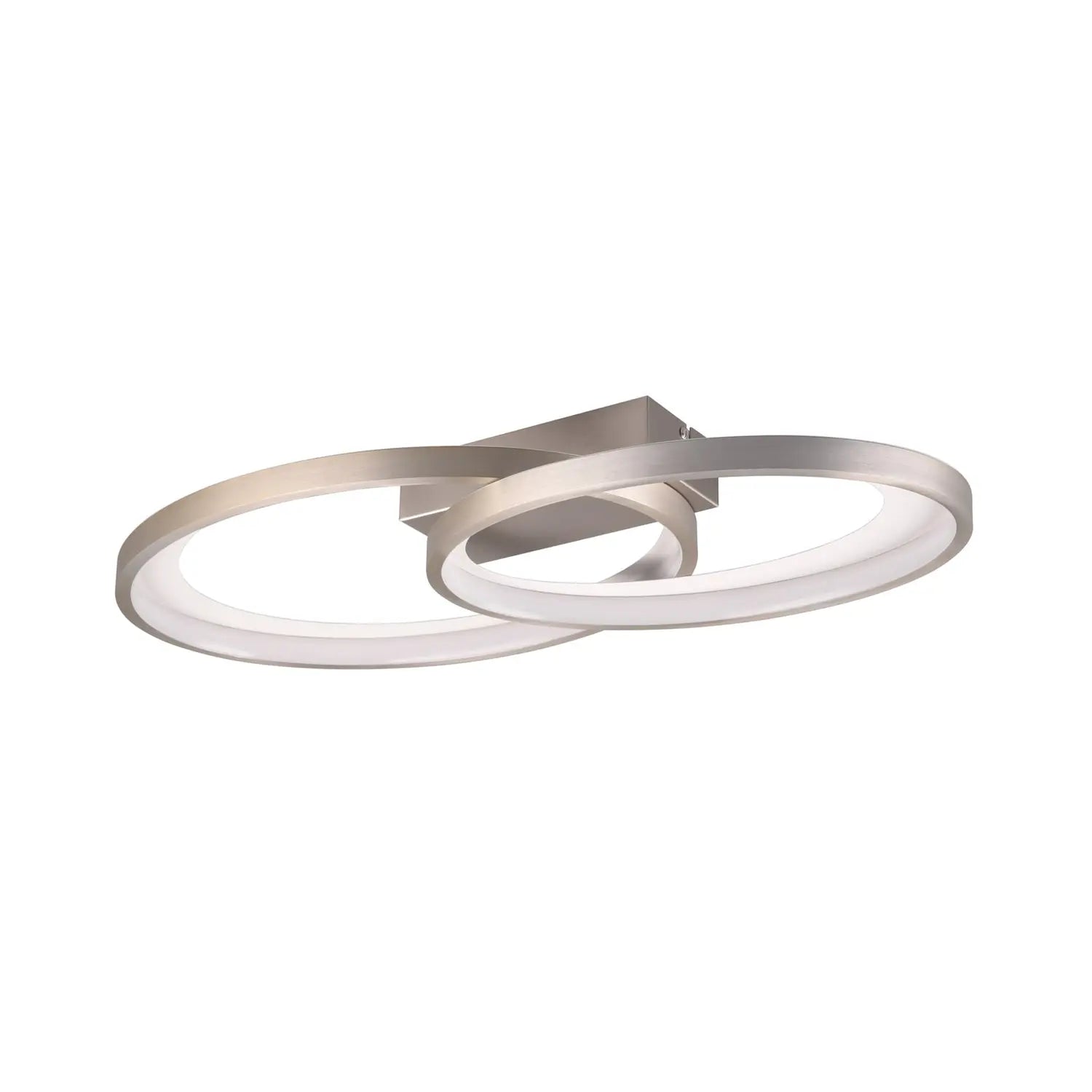 B-Ware Reality Deckenleuchte Lampe Led Ring Leuchte Nickel Matt Malaga 57,5 X 30 Cm 25 W