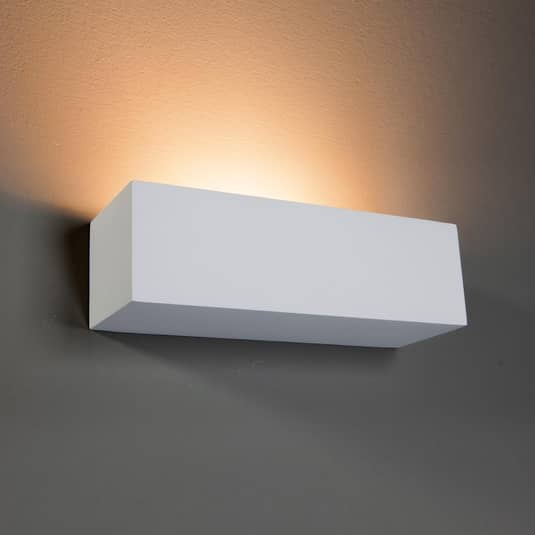 B-Ware Lindby Rechteckige Wandleuchte Lenny Wandleuchte Lampe Licht Dekolampe Gips E14
