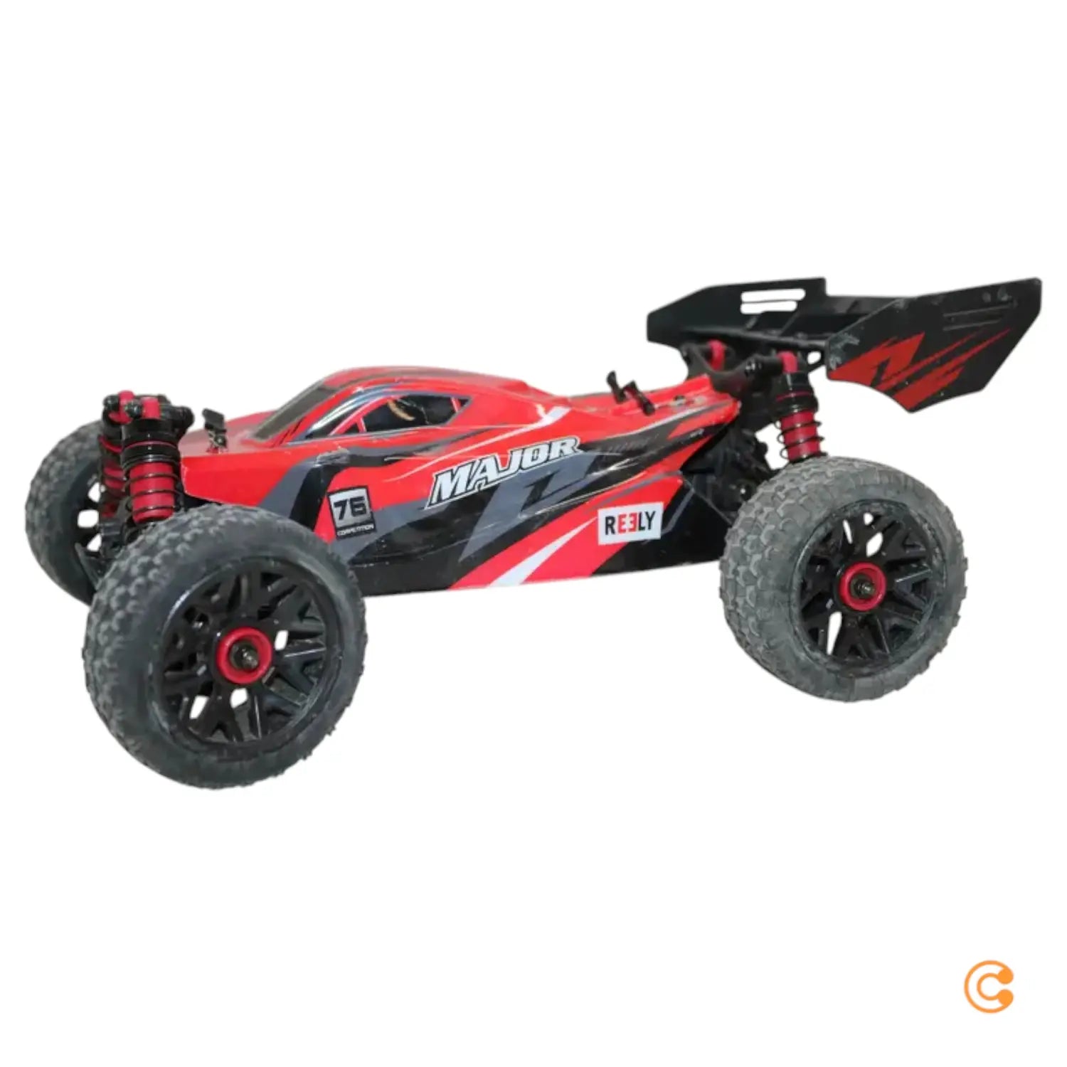 B-Ware Reely Major Rot Brushed 1:14 Rc Modellauto Elektro Buggy Auto Siehe Text/Foto