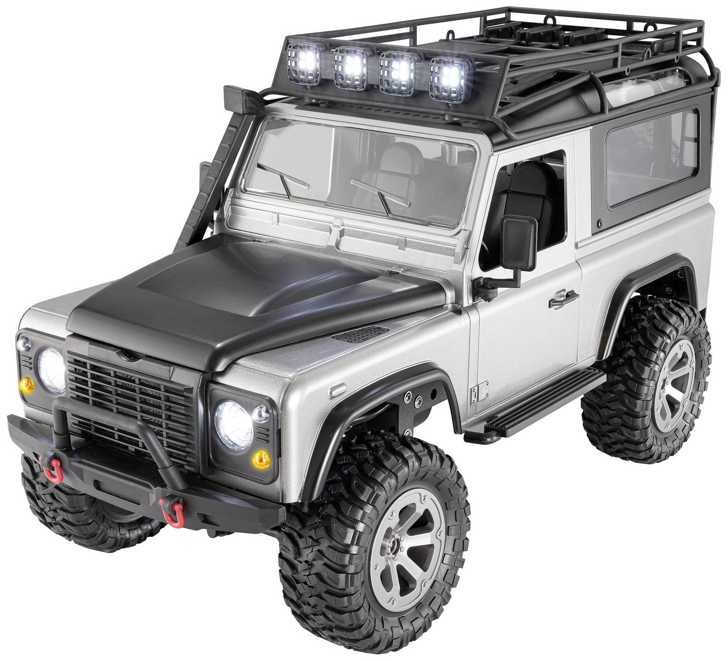 B-Ware Reely Silber Brushed 1:16 Rc Modellauto Elektro Crawler Modellwagen Akku Rc Auto