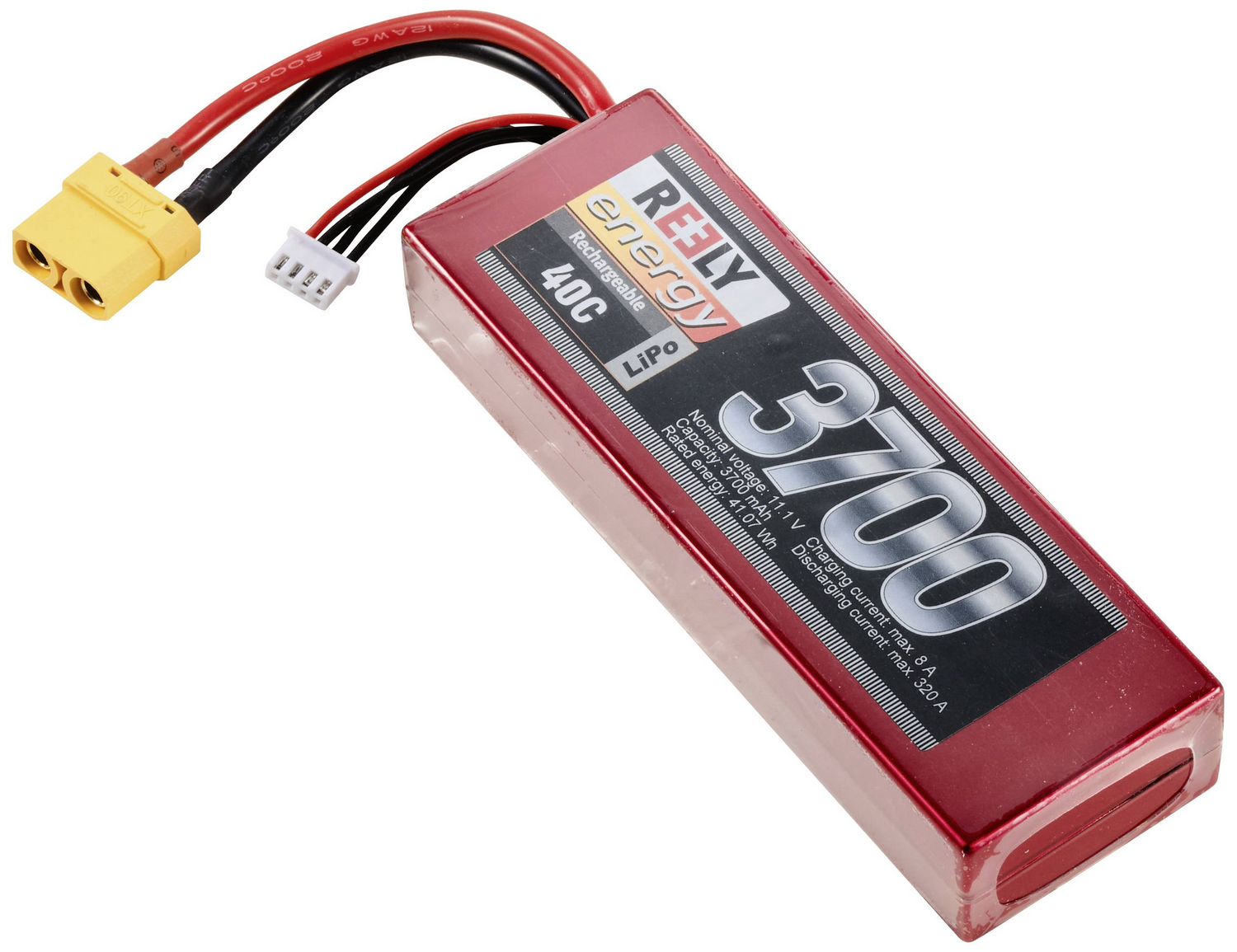 B-Ware Reely Modellbau Akkupack Li Po 11.1 V 3700 M Ah Zellen Zahl: 3 40 C Hardcase Akku