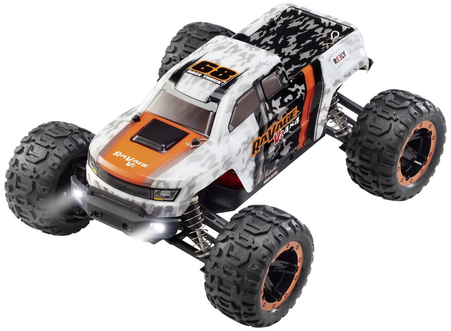 B-Ware Reely Ra Vage 4x4 V2 Orange/Weiß Brushed 1:16 Modellauto Elektro Siehe Text/Foto