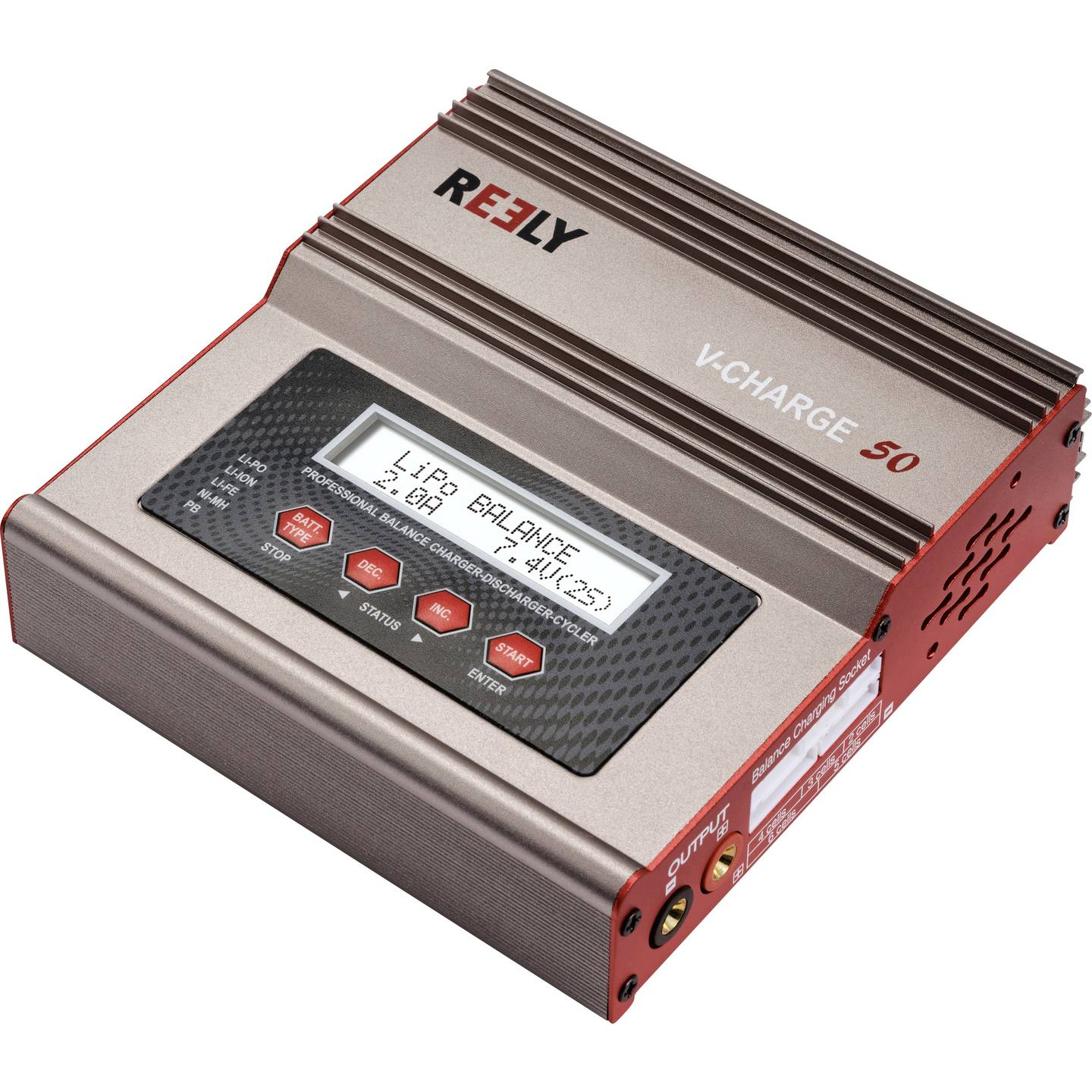 B-Ware Reely V Charge 50 Ladegerät Multifunktionsgerät Modellbau Li Ion 50 W Balancer 988