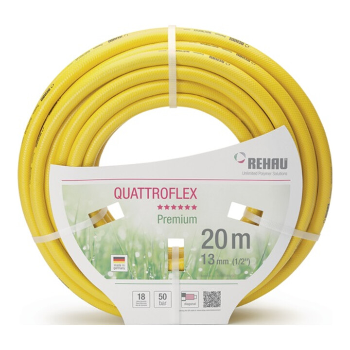 B-Ware Rehau Wasserschlauch Leitung Schlauch Gelb 25m 25mm Pvc Textilverstärkung