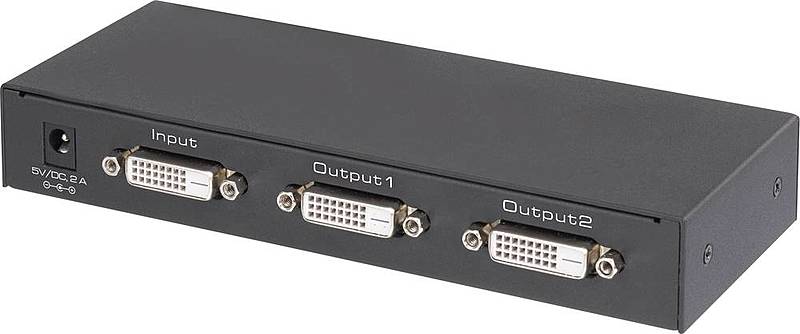 B-Ware Renkforce 2 Port Dvi Splitter Ultra Hd Fähig 3840 X 2160 Pixel Schwarz Adapter