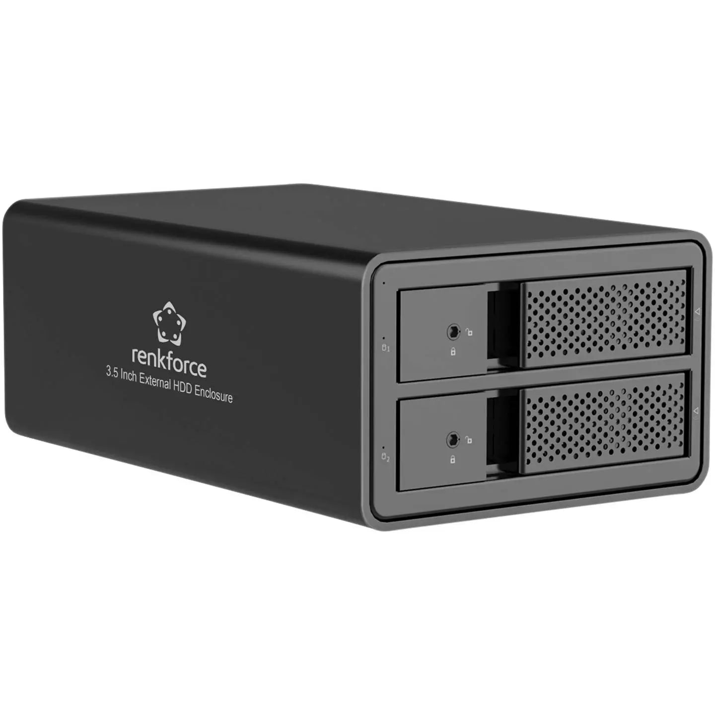 B-Ware Renkforce Festplattengehäuse Speicherbox Hdd Usb 3.0 Aluminium 2 Bay 3 5 Zoll