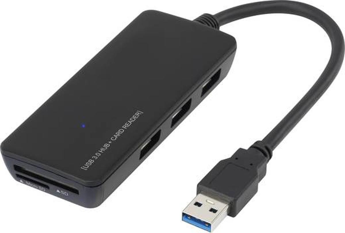 B-Ware Renkforce 3 Port Usb 3.0 Hub Eingebautem Sd Kartenleser Usb Hub Multiplikator