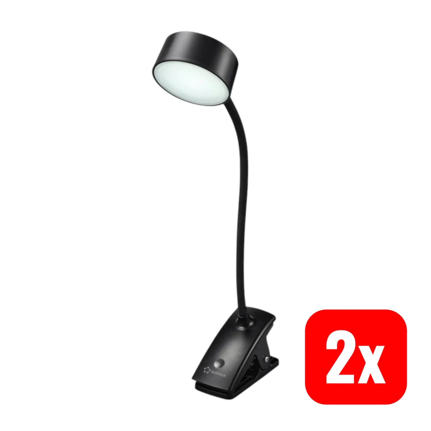 B-Ware Renkforce Rf 6053266 Led 2 W Schwarz Klemmleuchte Klemmlampe Licht 2 Stück