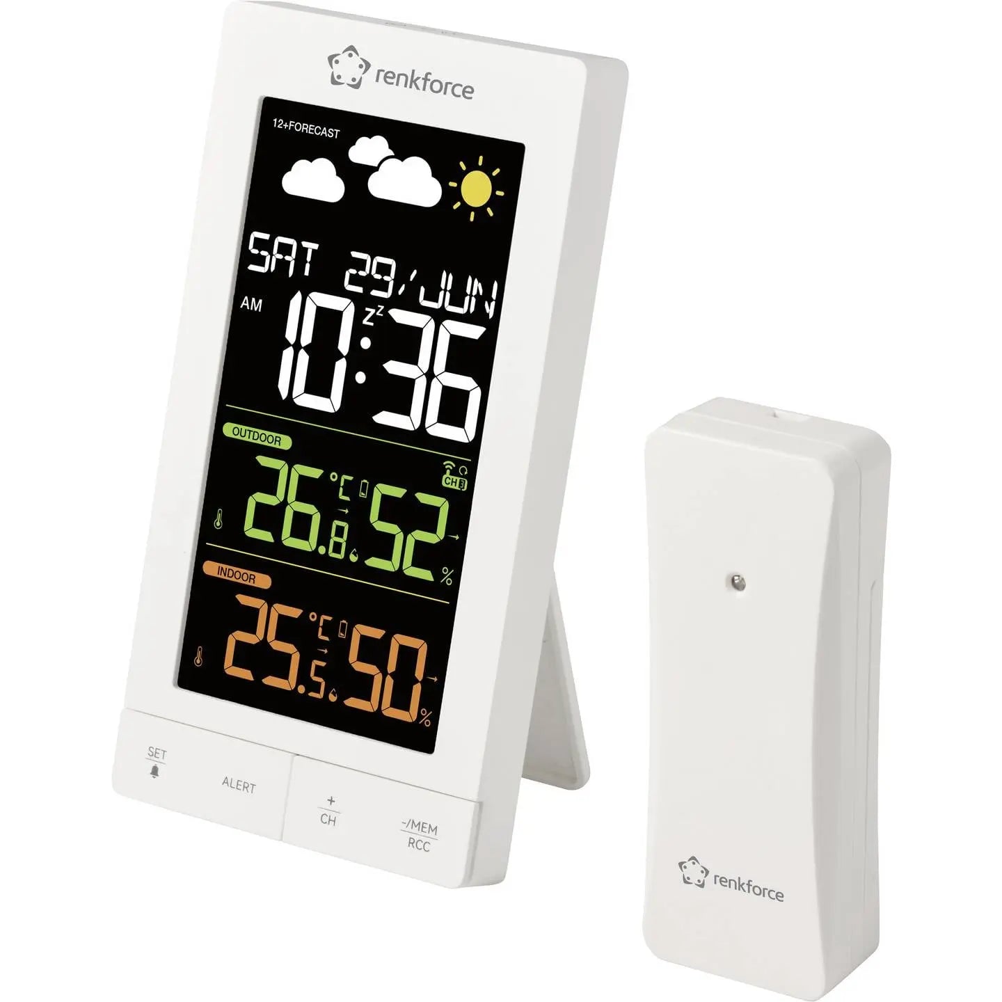 B-Ware Renkforce Funk Wetterstation Wetteruhr Wetterstation Außensensor Digital
