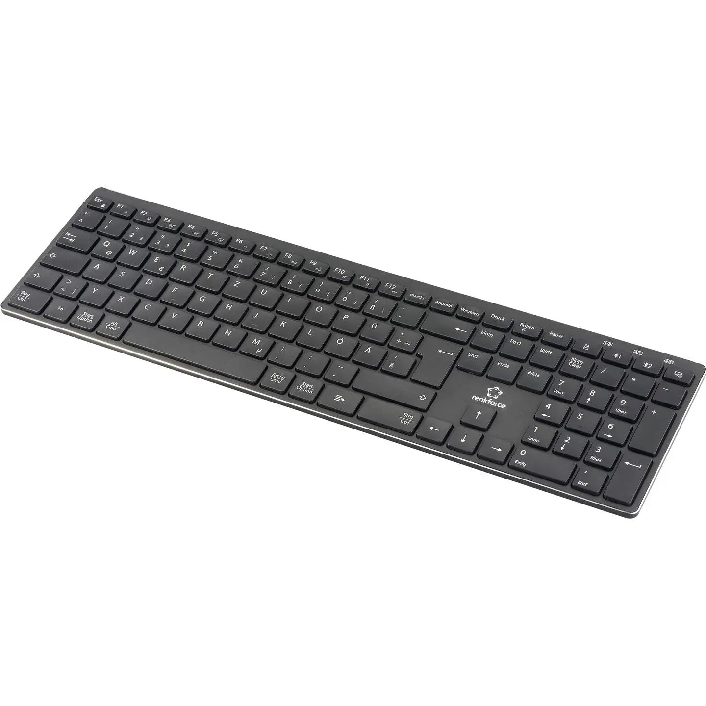 B-Ware Renkforce Rf Arkb 400 Tastatur Keyboard Multi Geräte Wiederaufladbar Kabellos