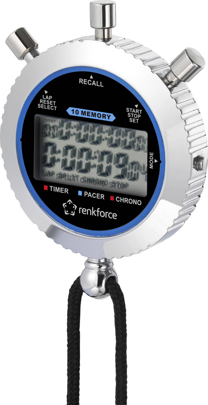B-Ware Renkforce Rf Sw 200 Sportuhr Stoppuhr Laufuhr Fitness Timer Silber 2 Stück