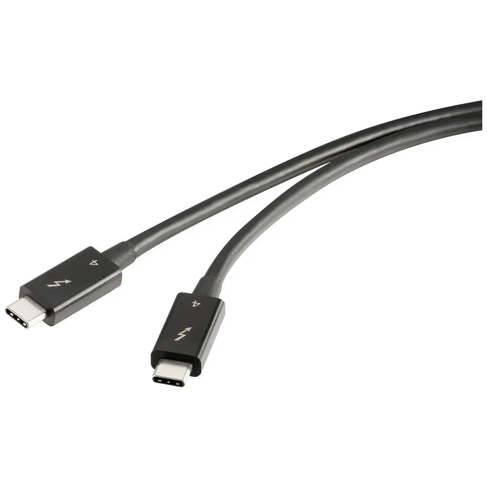 B-Ware Renkforce Thunderbolt 4 Kabel Anschlusskabel Verbindung Usb C Schwarz 0.80 M