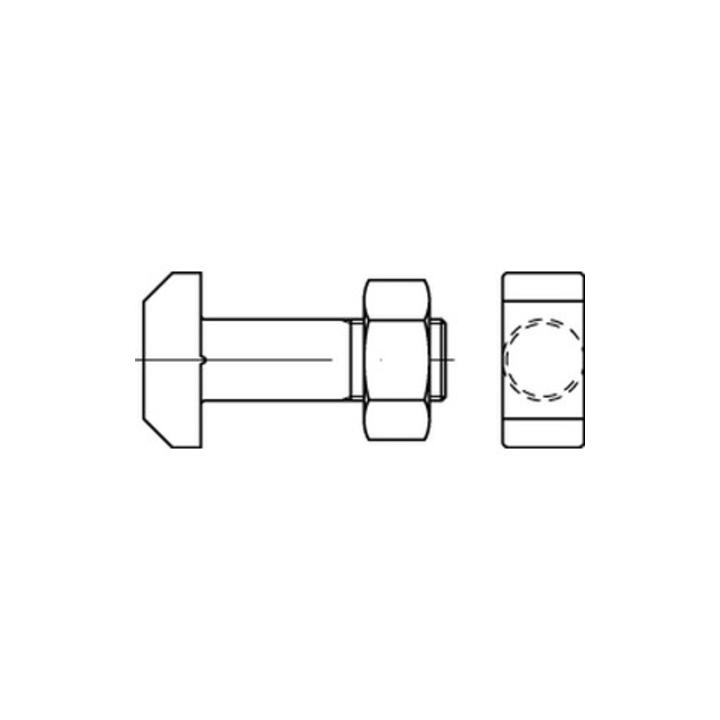 B-Ware Reyher Hammerschraube Schraube Din261 Hammerkopfschraube M12x60 Mutter 10 Stück
