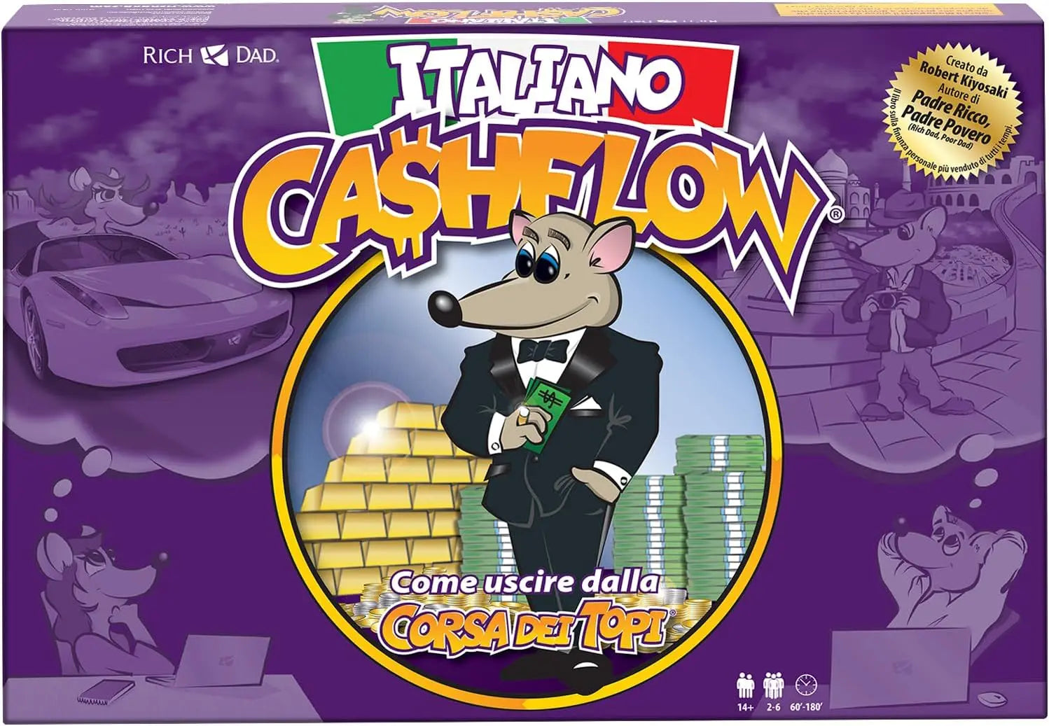 B-Ware Rich Dad Brettspiel Lernspiel Cashflow Italienische Edition Spiel Investieren